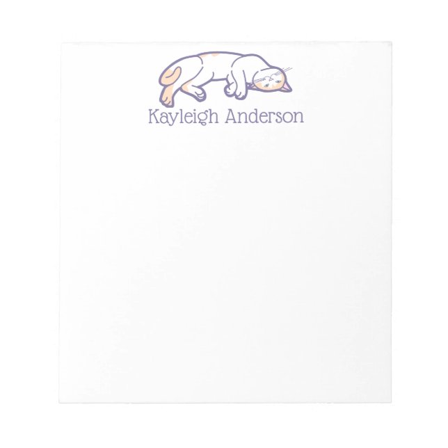 Lounging Cat Notepad (Front)