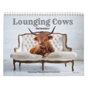 Lounging Cows Calendar by Tiffany Bohrer