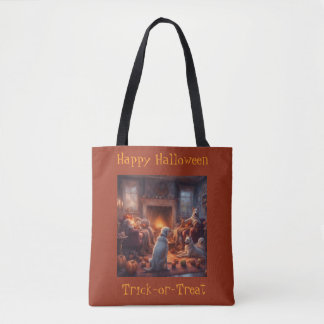 Lounging Dogs Halloween Trick or Treat Bag