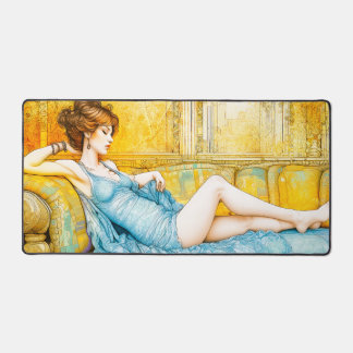 Lounging Lady Desk Mat