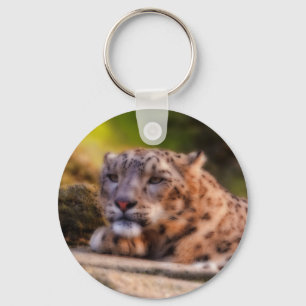 Lounging Leopard Key Ring
