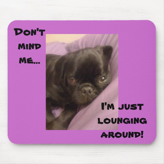 lounging pug mouse mat (Front)