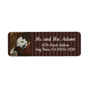 Lounging Westie on Sofa