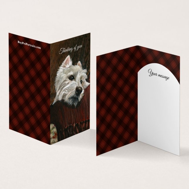 Lounging Westie on Sofa (Inside and Outside)