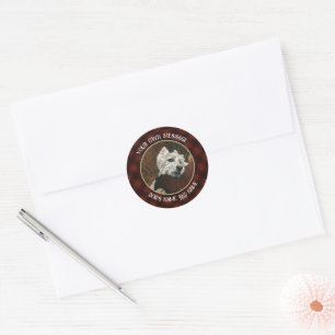 Lounging Westie on Sofa Classic Round Sticker
