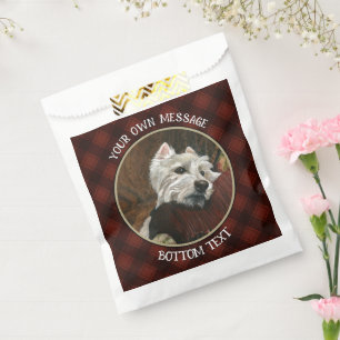 Lounging Westie on Sofa Favour Bags