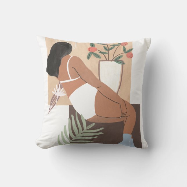 Lounging Woman Cushion (Front)