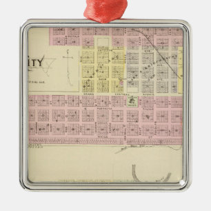 Loup City, Nebraska Metal Tree Decoration