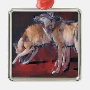 Loups 2001 metal tree decoration