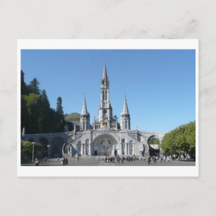 Lourdes - basilica - basilique - France Postcard