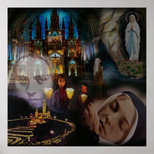 LOURDES COLLAGE POSTER