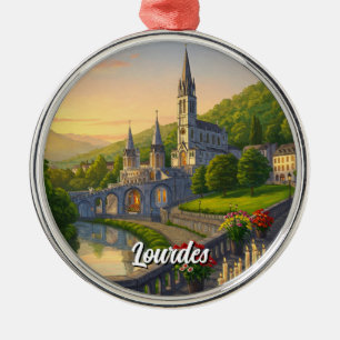 Lourdes France Travel Metal Tree Decoration