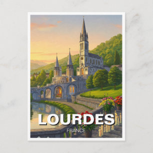 Lourdes France Travel Postcard