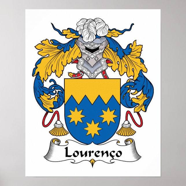 Lourenco Family Crest Poster (Front)