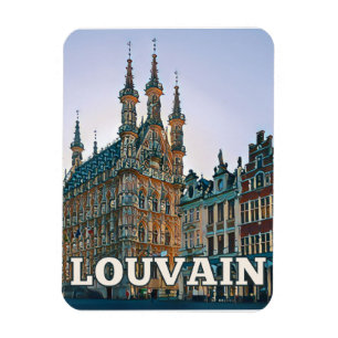 Louvain Belgique Photo Vintage Magnet