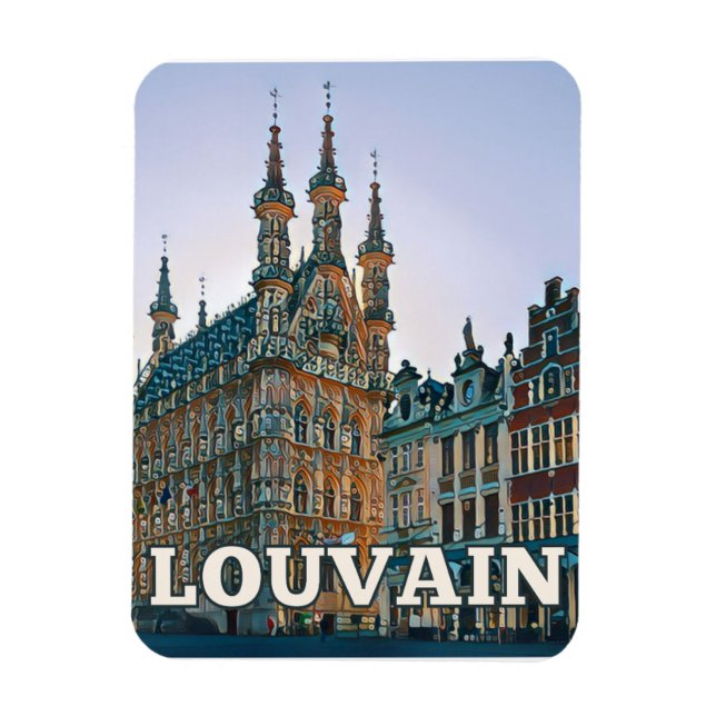 Louvain Belgique Photo Vintage  Magnet (Vertical)