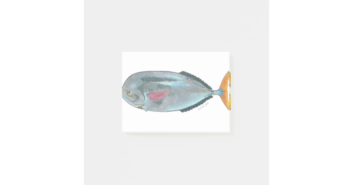 louvar fish post-it notes | Zazzle