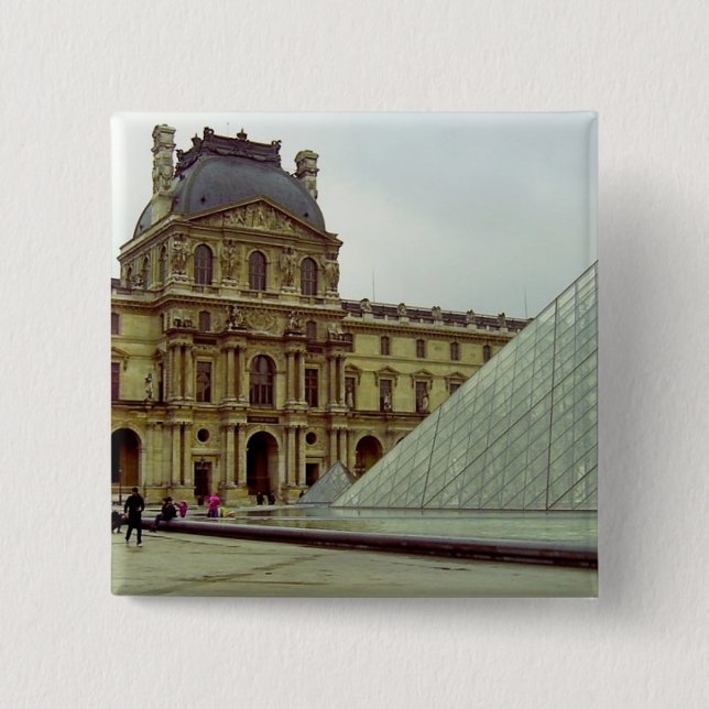 Louvre museum 15 cm square badge (Front)