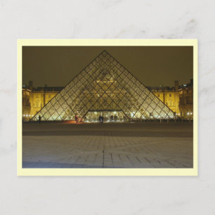 Louvre Museum at Night, Paris, France Postcard
