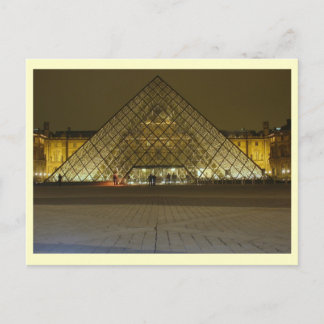 Louvre Museum at Night, Paris, France Postcard