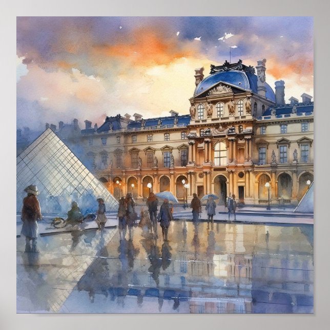 Louvre Museum Paris Art Poster (Front)