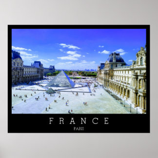 Louvre museum, Paris, France  Poster