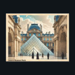 Louvre Museum Paris Vintage Travel Postcard<br><div class="desc">Title: Vintage Paris Postcard: Louvre Museum Splendour - Cultural Icon Collectable Memorabilia Product Description: Vintage Paris Postcard: The Louvre Museum - A Glimpse into Artistic Majesty and Historical Grandeur Embark on a journey through the corridors of time and artistry with this vintage travel postcard, showcasing the illustrious Louvre Museum against...</div>
