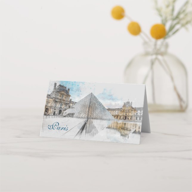 Louvre Paris, France  Place Card (Front)