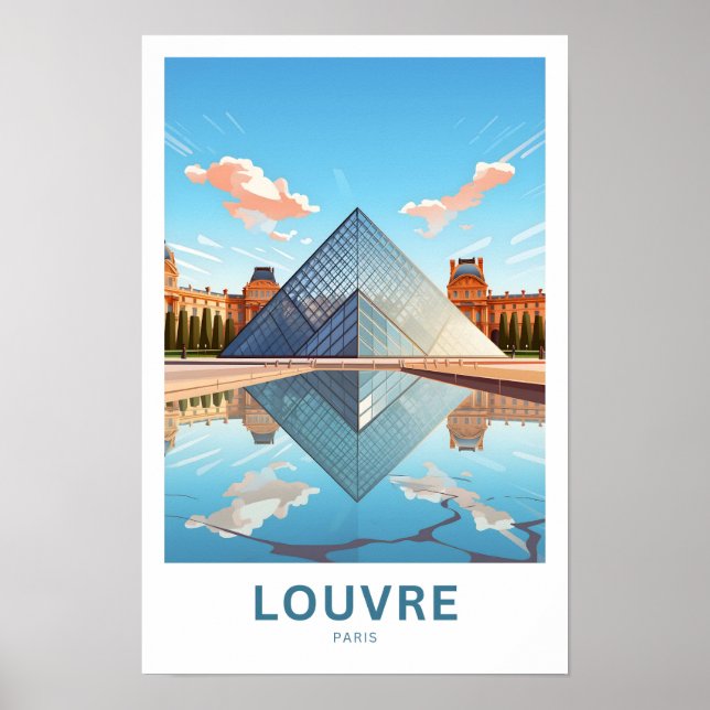 Louvre Paris Travel Print (Front)