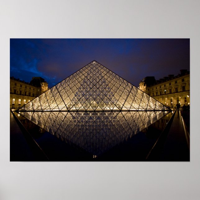 Louvre Pyramid by the architect I.M. Pei at Poster (Front)