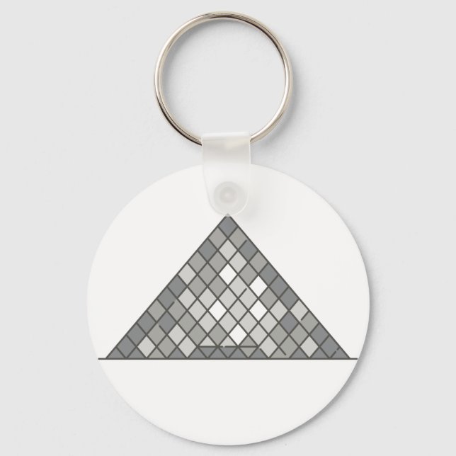 Louvre Pyramid World Landmark Key Ring (Front)