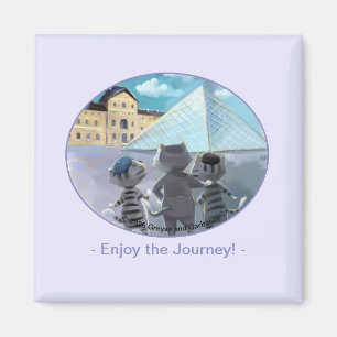 Louvre Square Magnet 2 inch - Enjoy 