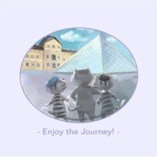 Louvre Vinyl Sticker - Enjoy (Various Sizes)