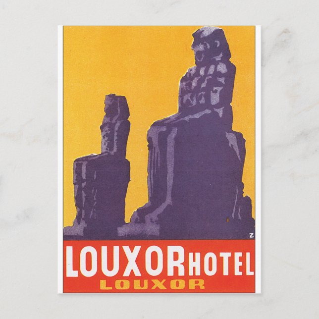 Louxor Hotel Vintage Travel Poster Postcard (Front)