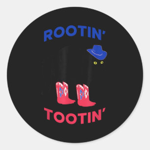 Lovable Cowboy Cat, Rootin Tootin Cat  Classic Round Sticker