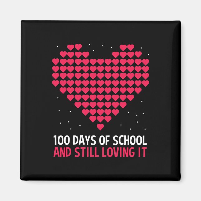 Love 100 Days Of School Gift For Teacher Student  Magnet (Front)