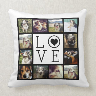 LOVE 12 Instagram Photo Collage Cushion
