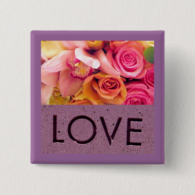 Love_ 15 Cm Square Badge (Front)