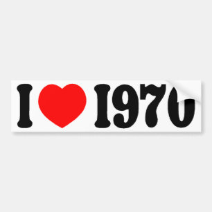 LOVE 1970 BUMPER STICKER