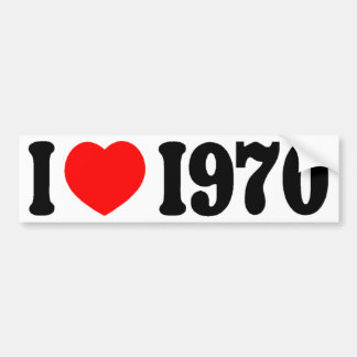 LOVE 1970 BUMPER STICKER
