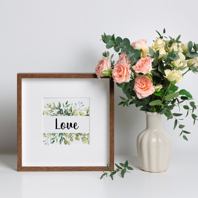 Love 1 Corinthians 13:13 Eucalyptus Wedding Poster (Creator Uploaded)
