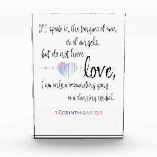 Love 1 Corinthians 13:1 Photo Block