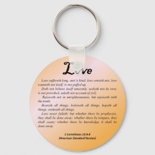 Love 1 Corinthians 13-4 Key Ring