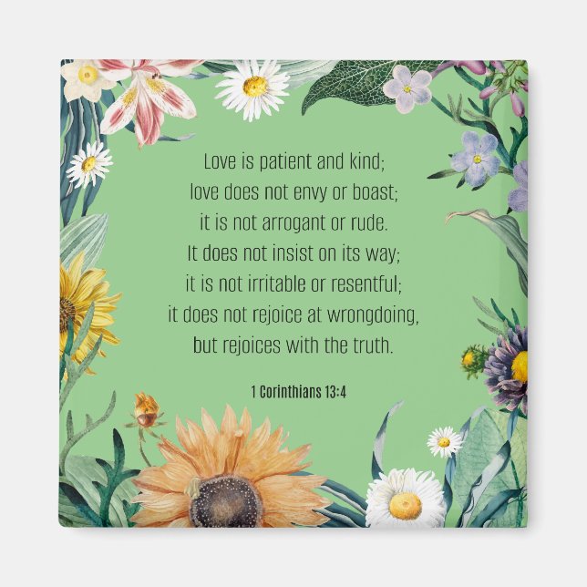Love, 1 Corinthians 13:4, Magnet (Front)