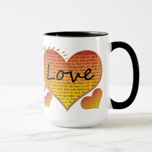 Love 1 Corinthians 13 Hearts Mug