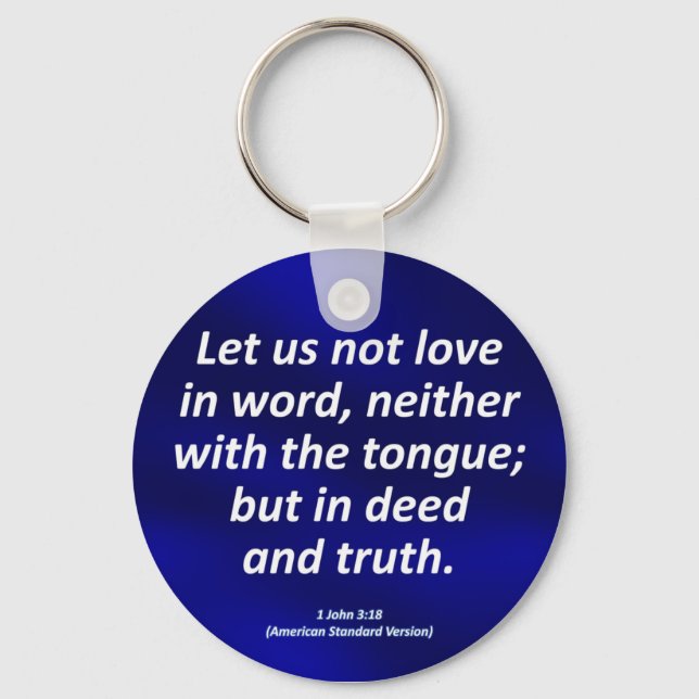 Love 1 John 3-18 Condensed Key Ring (Front)