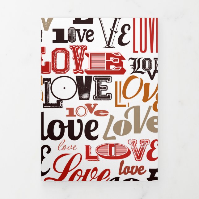 Love 1 Tri-Fold holiday card (Cover)