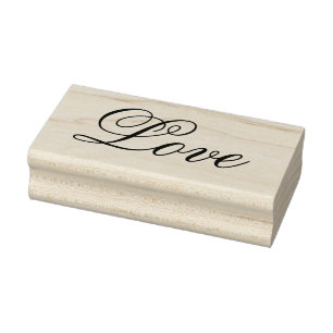 LOVE 1"x2.5" Rubber Stamp / Flemish