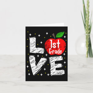Love 1st Grade Apple Fun Ck To School Teacher Gift Card