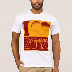 Love 2012 - crimson, gold Pop Art Vintage T-Shirt